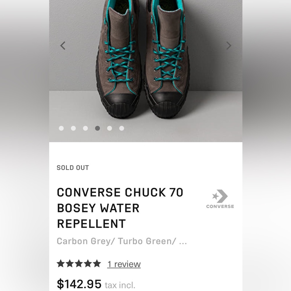 Converse chunk 70 Bosey water 💦 Repellent boots Free Shipping - Picture 6 of 9